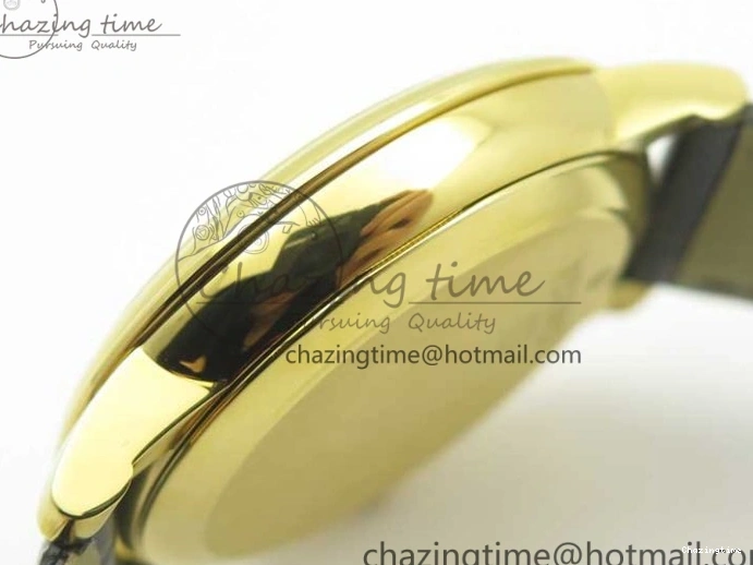 0419 De Ville YG MKF 1:1 Best Edition Silver Dial Diamonds Markers on Black Leather Strap MIYOTA 9015 V Flexible 8046